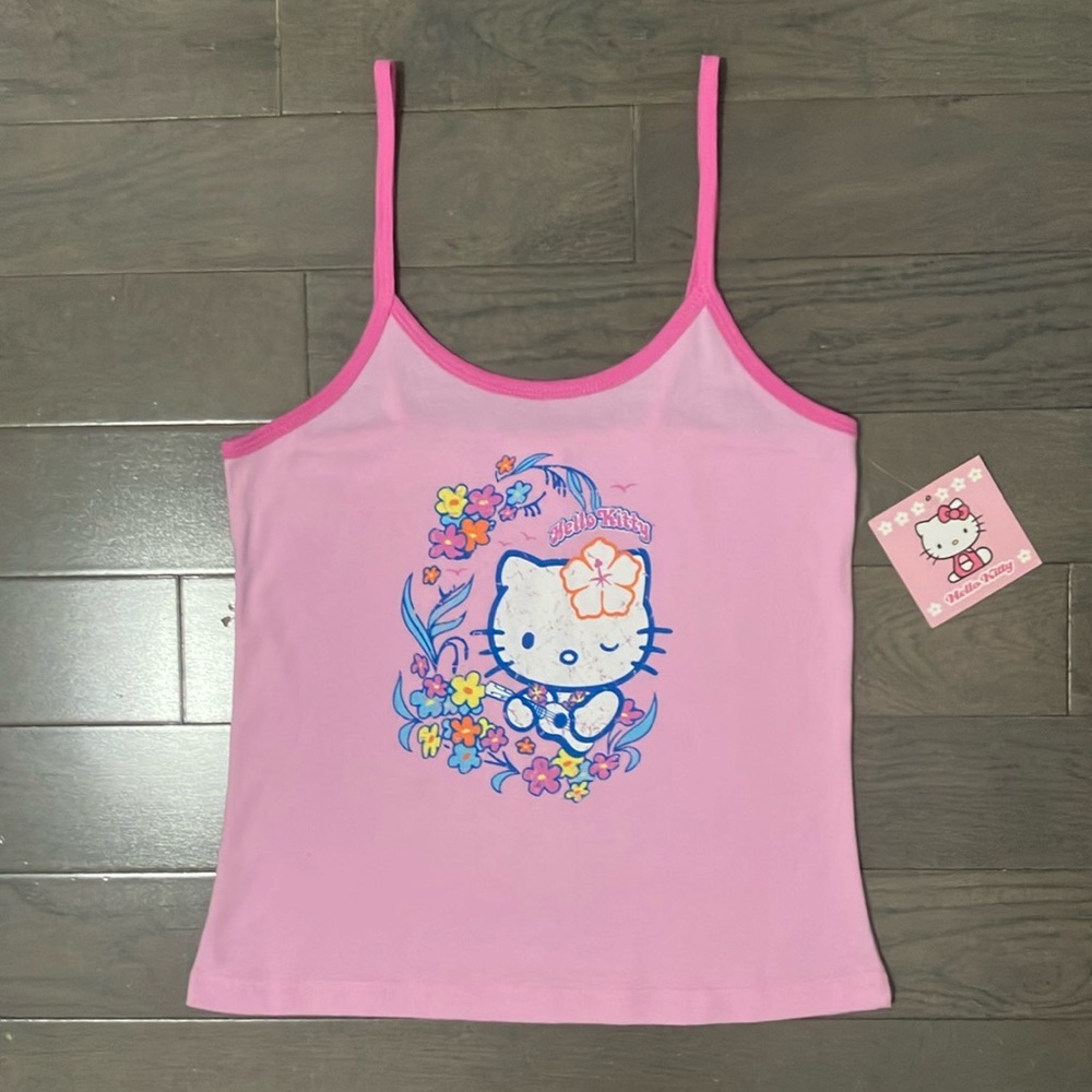 NWT Y2K Vintage 2001 Hello Kitty Tropical Tank Top Size S